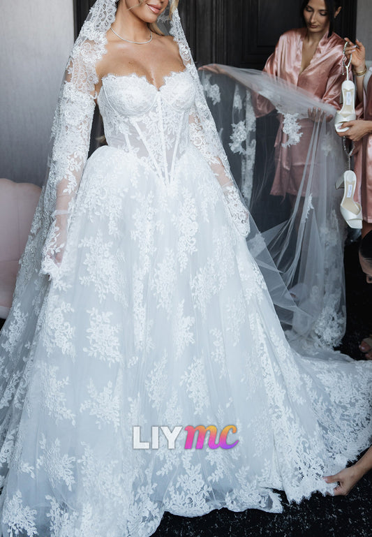 Corset Lace Ball Gown Wedding Dress