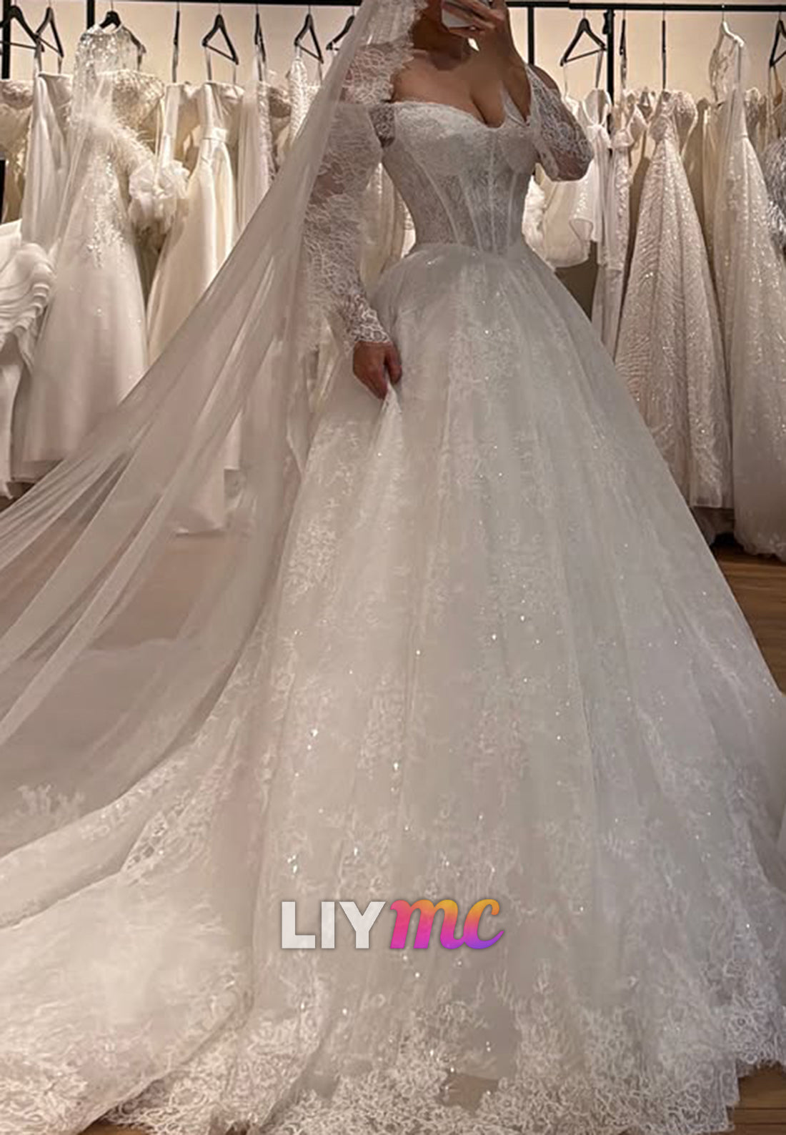 Corset Lace Ball Gown Wedding Dress