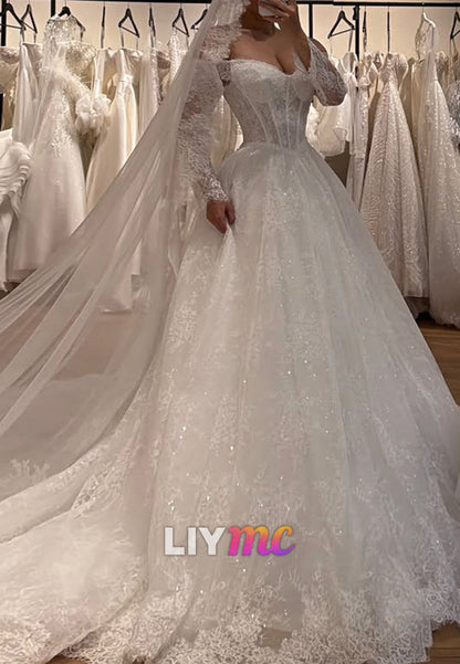 Corset Lace Ball Gown Wedding Dress