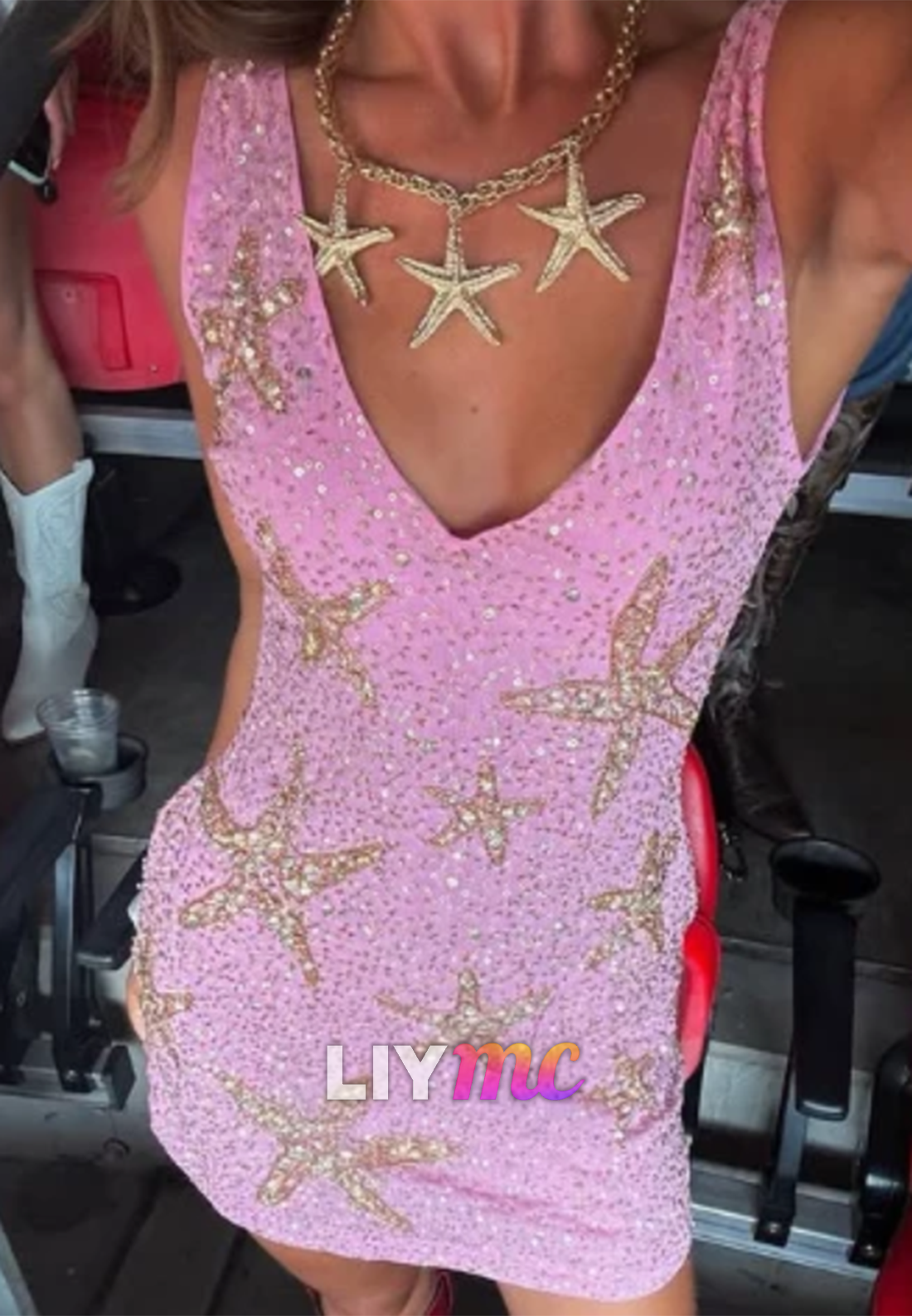 Sequin Starfish Bodycon Mini Dress