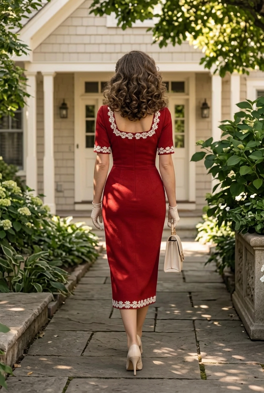 Floral Applique Bolero Dress Set with Scoop Neck