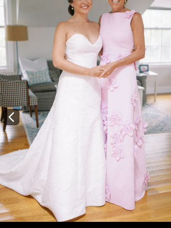 Sleeveless Bateau 3D Floral Appliqué Column Gown