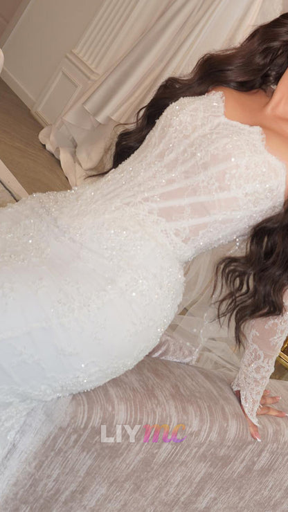 Corset Lace Mermaid Wedding Dress