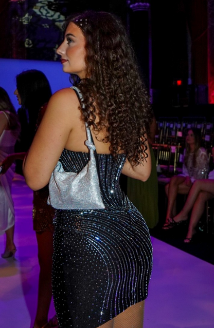 Embellished Corset Sweetheart Mini Dress