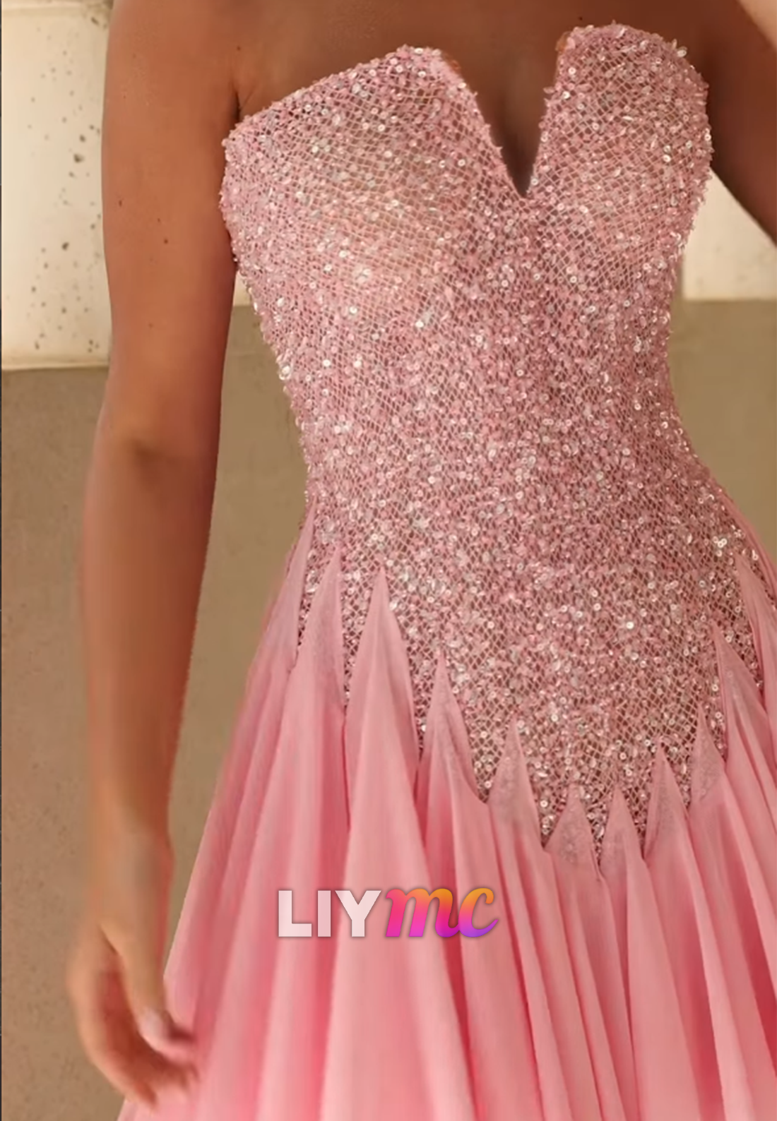 Sequin Corset Strapless Mini Party Dress
