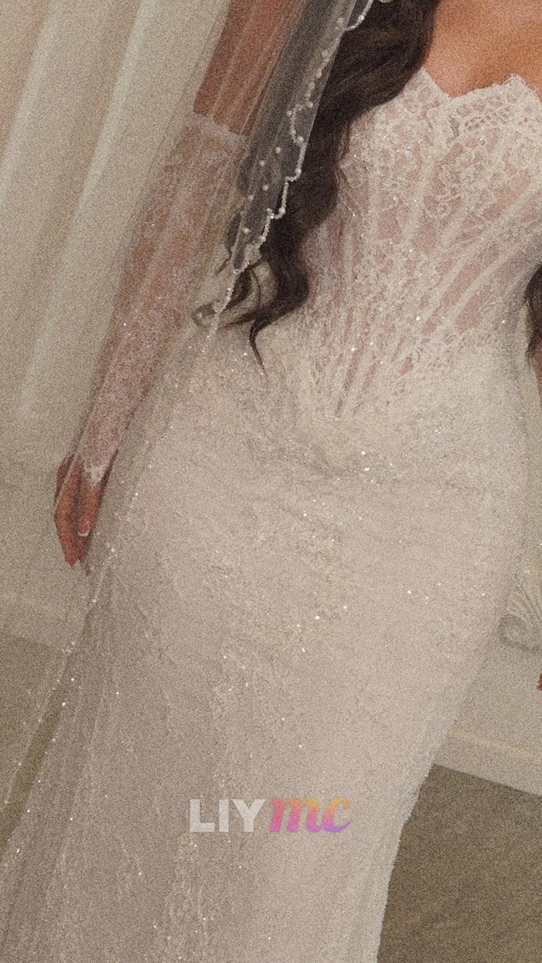 Corset Lace Mermaid Wedding Dress