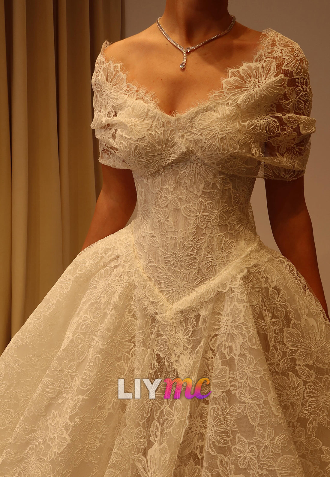 Corset Lace Ball Gown Wedding Dress