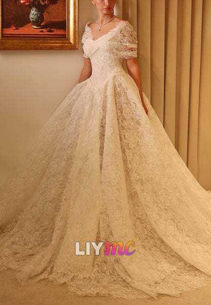 Corset Lace Ball Gown Wedding Dress