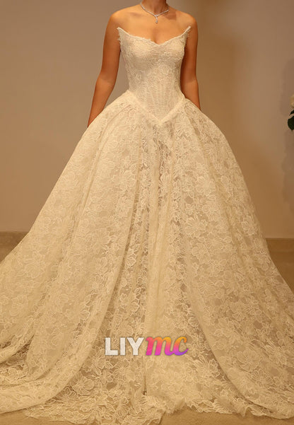 Corset Lace Ball Gown Wedding Dress