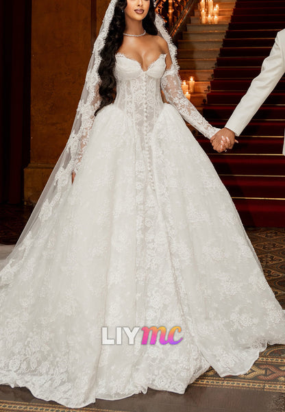 Corset Lace Ball Gown Wedding Dress