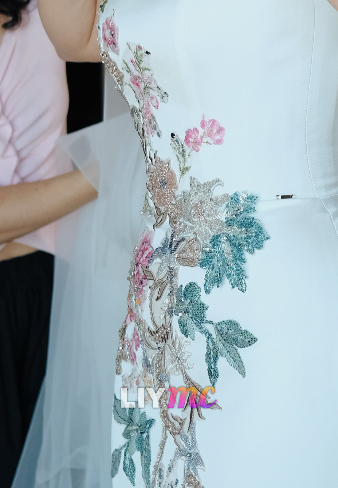 Strapless Sweetheart Embroidered A-Line Wedding Dress