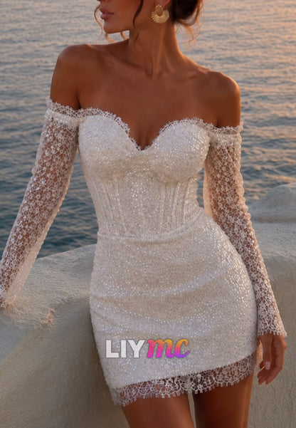 Long Sleeve Lace Corset Bodycon Mini Dress