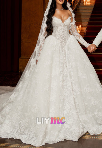 Corset Lace Ball Gown Wedding Dress