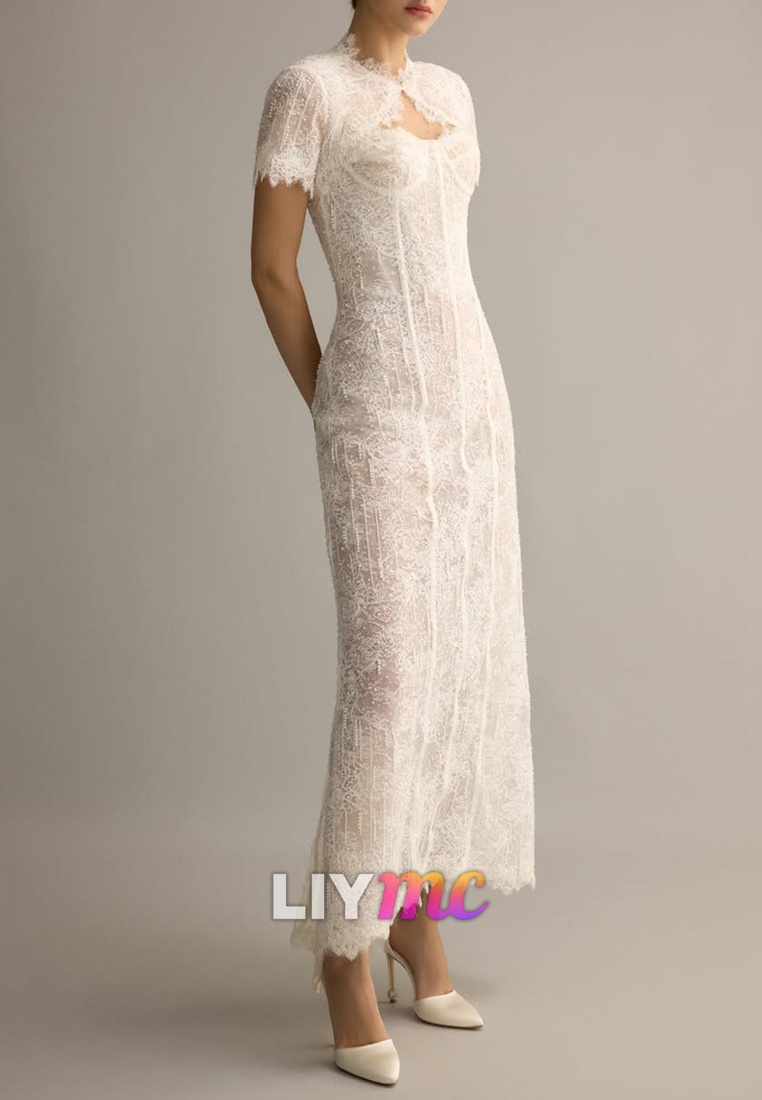 Corset Lace Ankle-Length Column Dress