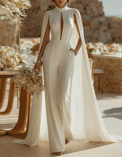 Ivory Turtleneck Bridal Jumpsuit