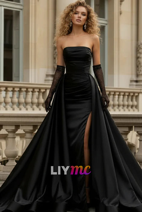 Strapless Ruched Formal Dress