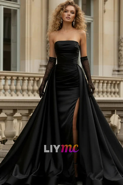 Strapless Ruched Formal Dress
