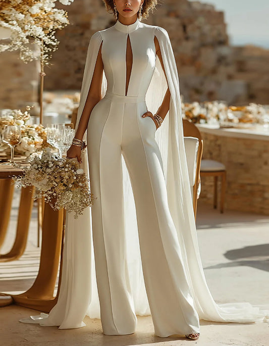 Ivory Turtleneck Bridal Jumpsuit