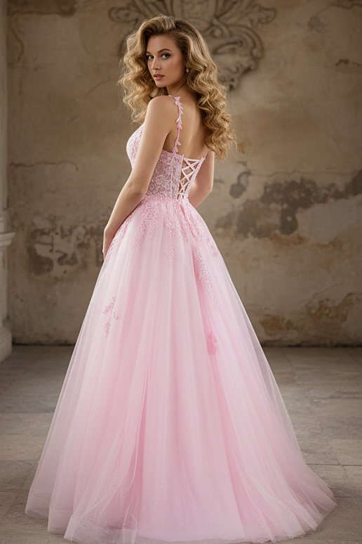 Floral A-line Evening Dress Style