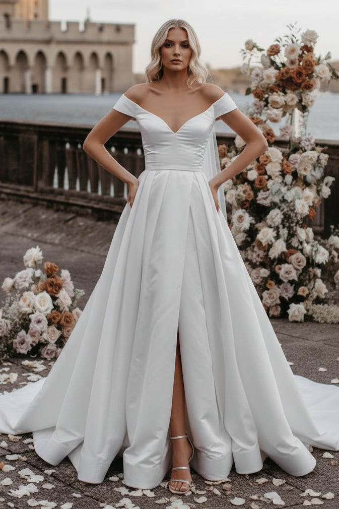 satin wedding dress with slit LW031 Crafted with a luxurious lehenga+skirt Vintage 1940s Lace Party Koko:MEDIUM